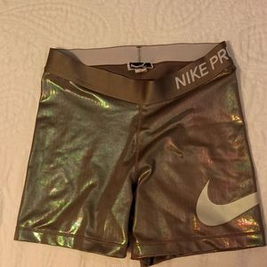 Nike Pro, Bike shorts, Size Small, silver